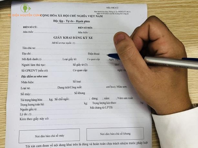 Hồ sơ đăng ký xe máy điện